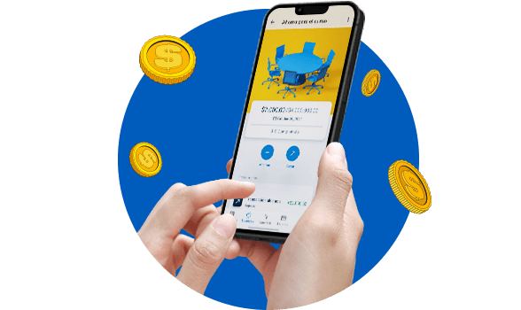 Celular con la nueva aplicación móvil del Banco Caja Social Celular con la App del Banco Caja Social