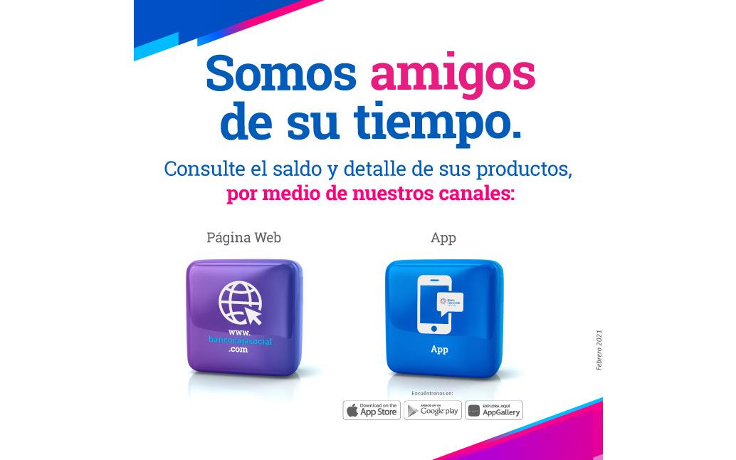 Vector indicativo de la app y pagina web del Banco Caja Social